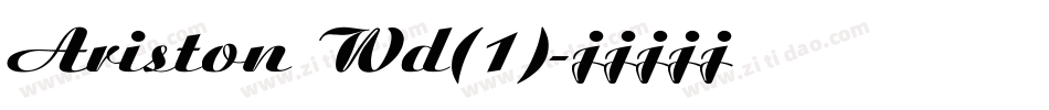Ariston Wd(1)字体转换